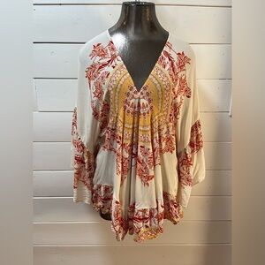 FREE PEOPLE Rayon Boho Blouse – Size S